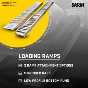 Digga 3.0m Aluminium Loading Ramps (set of 2) 2.2T Rated (360mm Wide)