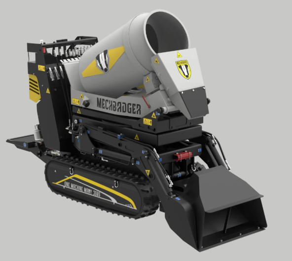 MP Tracked Cement Mixer equipment to suit MechBadger Multi-purpose drive - Image 3